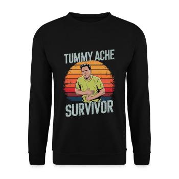 Maux De Ventre Survivant, Style Rétro - Sweat-shirt Unisexe - noir - Devant - Alina (178cm) & Michal (187cm)