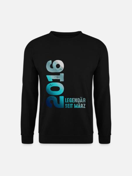Legendär Seit März 2016 März 2016 Geburtstag 2016 - Unisex Pullover - Schwarz