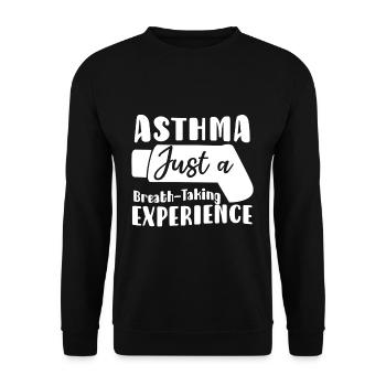 Asthma just a breathtaking experience - Unisex Sweatshirt - black - Front - Alina (178cm) & Michal (187cm)