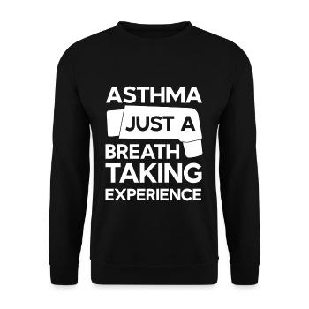 Sensibilisation à l’asthme : un événement stupéfiant - Sweat-shirt Unisexe - noir - Devant - Alina (178cm) & Michal (187cm)