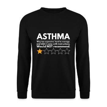Asthma education: Expensive, difficult to handle - Unisex Sweatshirt - black - Front - Alina (178cm) & Michal (187cm)
