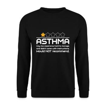 Asthma awareness: too expensive, difficult to manage - Unisex Sweatshirt - black - Front - Alina (178cm) & Michal (187cm)