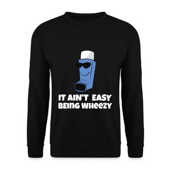 Asthma Awareness: Not Just Being Wheezy - Unisex Sweatshirt - black - Front - Alina (178cm) & Michal (187cm)