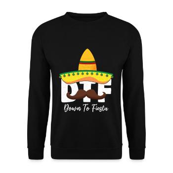 Cinco De Mayo: Down To Fiesta Sombrero - Unisex Sweatshirt - black - Front - Alina (178cm) & Michal (187cm)