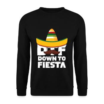 Cinco De Mayo DTF Down To Fiesta Sombrero - Unisex Sweatshirt - black - Front - Alina (178cm) & Michal (187cm)