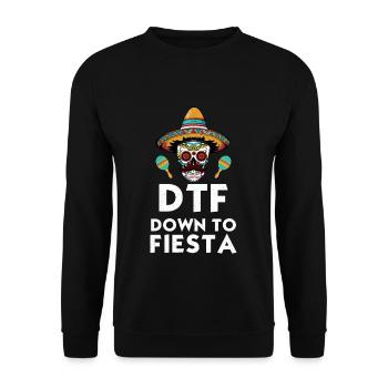 Cinco De Mayo Skull Fiesta DTF - Unisex Sweatshirt - black - Front - Alina (178cm) & Michal (187cm)