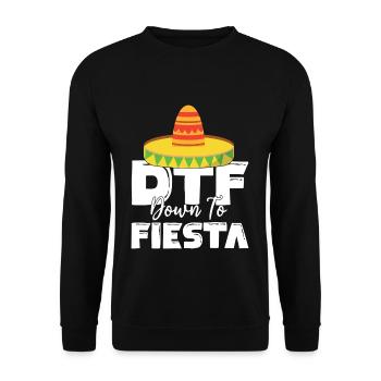 Cinco De Mayo : DTF Down To Fiesta Hut - Sweat-shirt Unisexe - noir - Devant - Alina (178cm) & Michal (187cm)