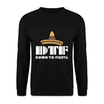 Cinco De Mayo: Down To Fiesta Sombrero - Unisex Sweatshirt - black - Front - Alina (178cm) & Michal (187cm)