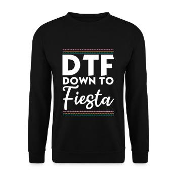 DTF Down To Fiesta Cinco De Mayo Spaß - Unisex Pullover - Schwarz - Vorne - Alina (178cm) & Michal (187cm)