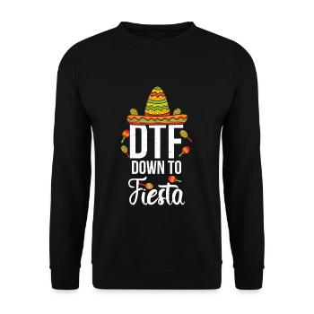 Cinco De Mayo DTF Down To Fiesta - Unisex Pullover - Schwarz - Vorne - Alina (178cm) & Michal (187cm)