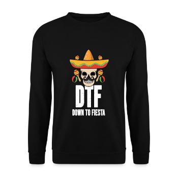 Cinco De Mayo Skeleton Down To Fiesta - Unisex Sweatshirt - black - Front - Alina (178cm) & Michal (187cm)