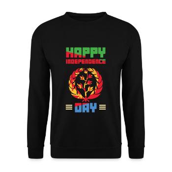 Eritrea Happy Independence Day Feier mit Stolz - Unisex Pullover - Schwarz - Vorne - Alina (178cm) & Michal (187cm)