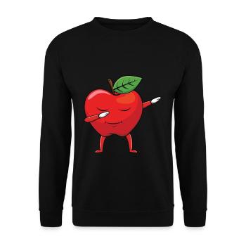 Dabbing Apple Picking Apple Butter Picker Apple - Unisex Sweatshirt - black - Front - Alina (178cm) & Michal (187cm)