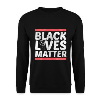 BLACK LIVES MATTER | Black lives matter - Unisex Pullover - Schwarz - Vorne - Alina (178cm) & Michal (187cm)