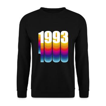 1993 Year of birth - Unisex Sweatshirt - black - Front - Alina (178cm) & Michal (187cm)