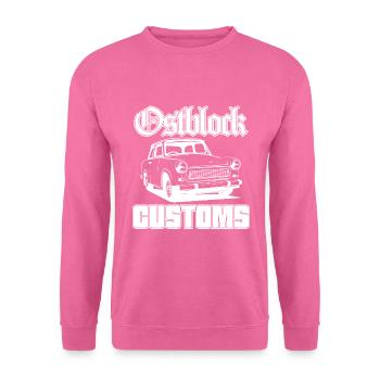 Trabi Trabbi Ostblock Customs DDR Auto - Unisex Pullover - Pink - Vorne