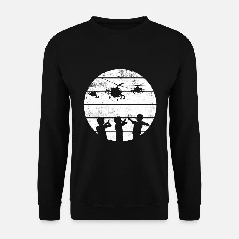 This Kids Loves Helicopters I Kids Outfit - Unisex Pullover - Schwarz