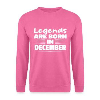 Les légendes naissent en décembre - Sweat-shirt Unisexe - rose - Devant