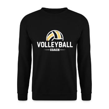 Volleyballtrainer Geschenk | Trainer Volleyball - Unisex Pullover - Schwarz - Vorne - Alina (178cm) & Michal (187cm)