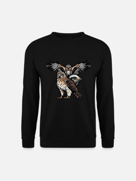 Rotmilan Greifvogel Milvus Milvus Vogel - Unisex Pullover - Schwarz