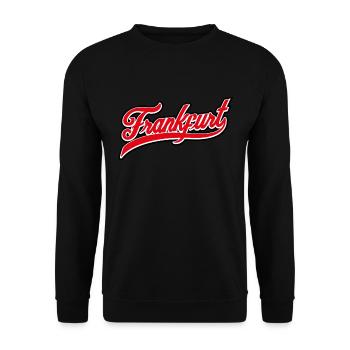 Frankfurt am Main - Hessen Geschenk Idee Vintage - Unisex Pullover - Schwarz - Vorne - Alina (178cm) & Michal (187cm)