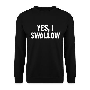 , j’avale - Sweat-shirt Unisexe - noir - Devant - Alina (178cm) & Michal (187cm)