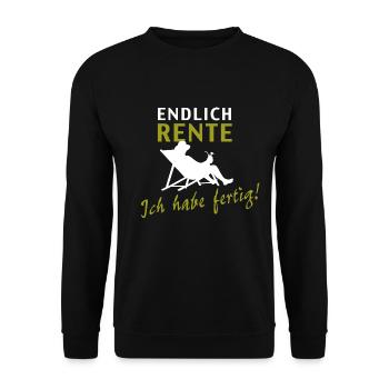 Finally retired, I'm done - Unisex Sweatshirt - black - Front - Alina (178cm) & Michal (187cm)