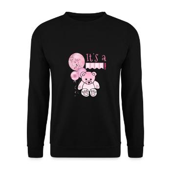 Baby girl - Unisex Sweatshirt - black - Front - Alina (178cm) & Michal (187cm)