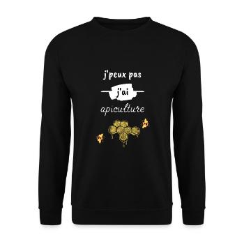 J'peux pas j'ai apiculture ! cadeau apiculture - Sweat-shirt Unisexe - noir - Devant - Alina (178cm) & Michal (187cm)