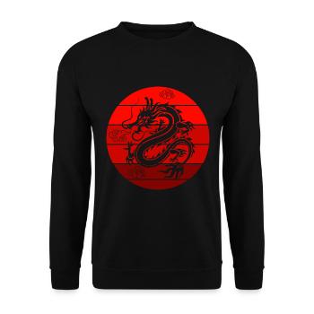 Dache Wolken Japon - Sweat-shirt Unisexe - noir - Devant - Alina (178cm) & Michal (187cm)
