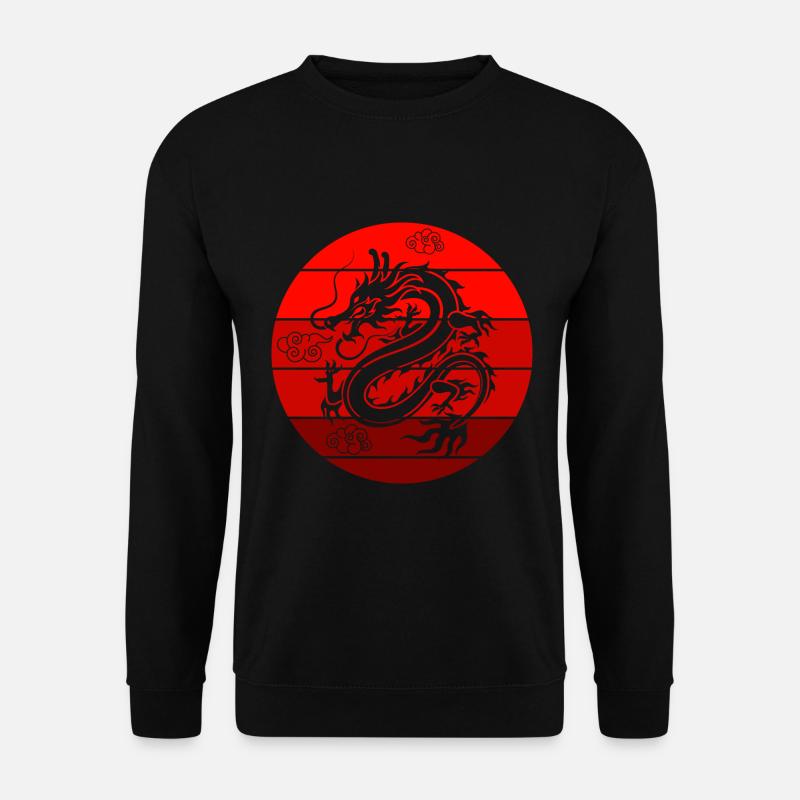 Dache Wolken Japan - Unisex Pullover - Schwarz