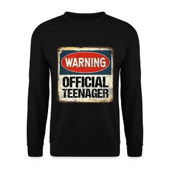 Official Teenager 13. Geburtstag 13 Jahre - Unisex Pullover - Schwarz - Vorne - Alina (178cm) & Michal (187cm)