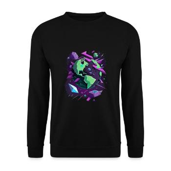 Terre de pierre - Sweat-shirt Unisexe - noir - Devant - Alina (178cm) & Michal (187cm)
