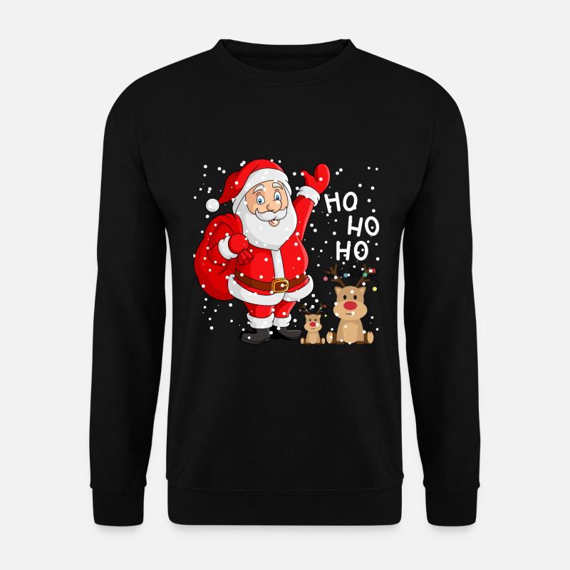 Lustiger Weihnachtsmann - Unisex Pullover - Schwarz