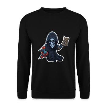 Skelett - Unisex Pullover - Schwarz - Vorne - Alina (178cm) & Michal (187cm)