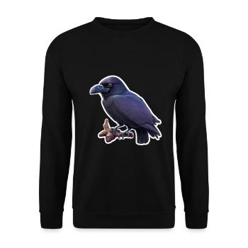 Crow - Unisex Sweatshirt - black - Front - Alina (178cm) & Michal (187cm)