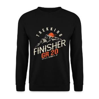 GR 20 Korsische Wanderung GR 20 Trek - Unisex Pullover - Schwarz - Vorne - Alina (178cm) & Michal (187cm)