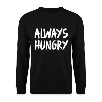 Always Hungry - Unisex Sweatshirt - black - Front - Alina (178cm) & Michal (187cm)