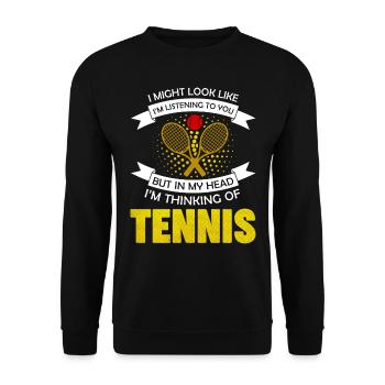 tennis - Sweat-shirt Unisexe - noir - Devant - Alina (178cm) & Michal (187cm)