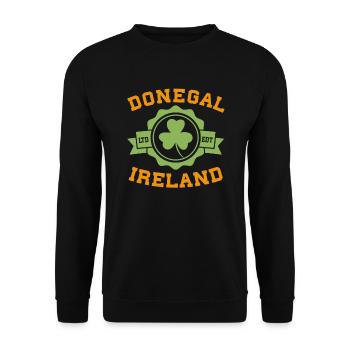 Donegal Ireland Irish St Patricks Day Bière Cadeau - Sweat-shirt Unisexe - noir - Devant - Alina (178cm) & Michal (187cm)