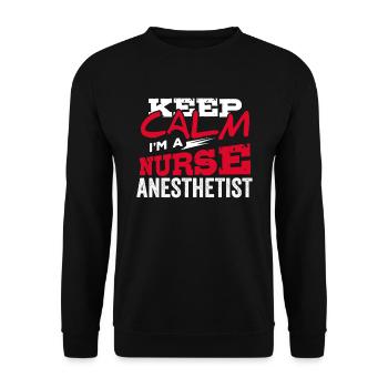 Nurse Anesthetist Anesthesia Doctor Nursing Gift - Unisex Sweatshirt - black - Front - Alina (178cm) & Michal (187cm)