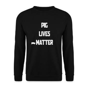 porcs - Sweat-shirt Unisexe - noir - Devant - Alina (178cm) & Michal (187cm)