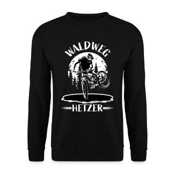 1 04 - Unisex Pullover - Schwarz - Vorne - Alina (178cm) & Michal (187cm)