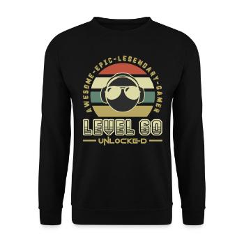 60 - Unisex Sweatshirt - black - Front - Alina (178cm) & Michal (187cm)