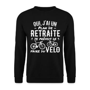 Retired Cycling Retirement Plan Cycling Cycling - Unisex Sweatshirt - black - Front - Alina (178cm) & Michal (187cm)