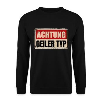 GEILER TYP - Unisex Pullover - Schwarz - Vorne - Alina (178cm) & Michal (187cm)