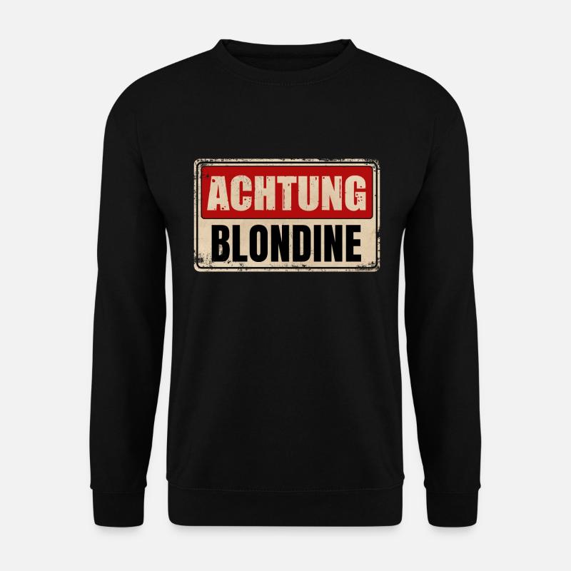 ATTENTION BLONDE - Unisex Sweatshirt - black