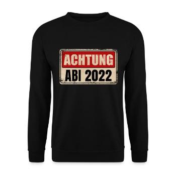 ACHTUNG ABI 2022 - Unisex Pullover - Schwarz - Vorne - Alina (178cm) & Michal (187cm)