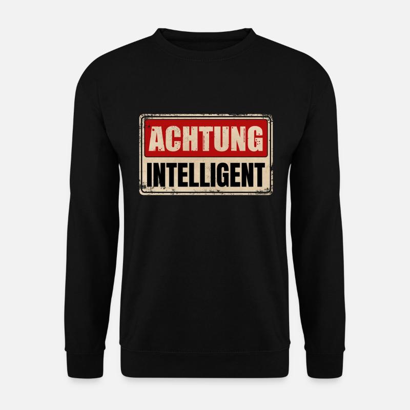 ACHTUNG INTELLIGENT - Unisex Pullover - Schwarz