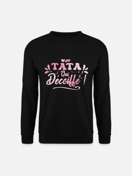 Beste Tata, die Haare bläst, Tata Geschenkidee - Unisex Pullover - Schwarz